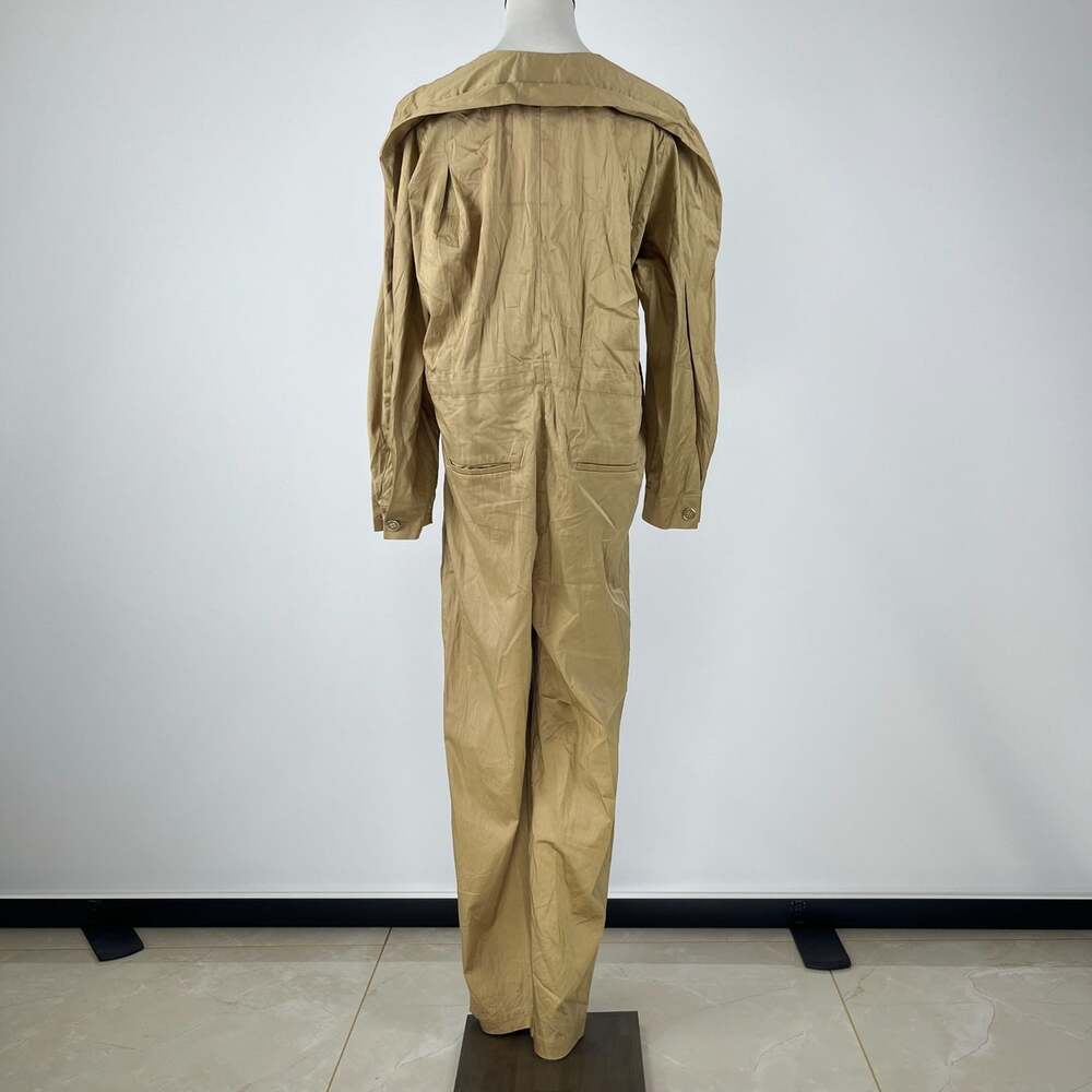 $280 NWOT Farm Rio Cotton Blend Brown Raglan Sleeve Jumpsuit Size S - Picture 6 of 12